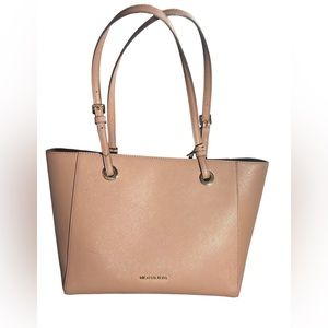 Michael Kors Walsh Pink Leather Tote Multifunction Laptop Bag, GUC!